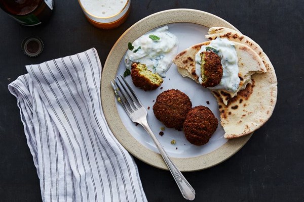 World's easiest falafel and tzatziki