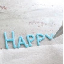 Writing on cake tops