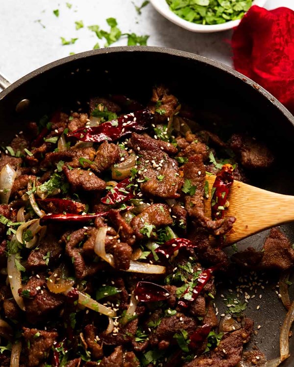 Xinjiang cumin lamb stir fry