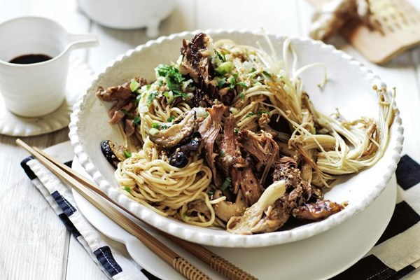 Xinjiang lamb with sesame noodles