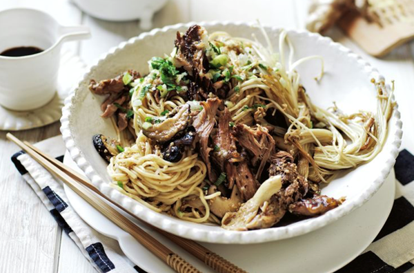 Xinjiang lamb with sesame noodles