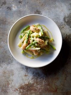 Yabby and asparagus salad (Insalata di gamberi di fiume e asparagi)