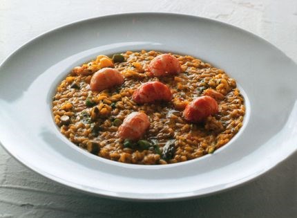 Yabby, asparagus & saffron risotto