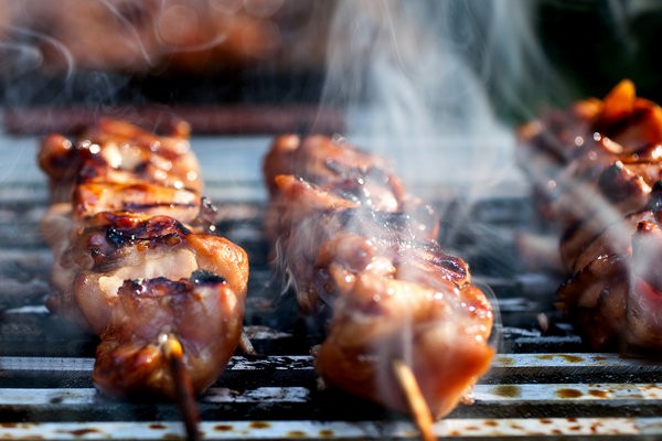 Yakitori chicken with ginger, garlic and soy sauce