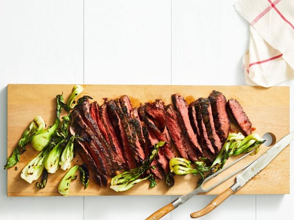 Yakitori-style grilled flank steak 