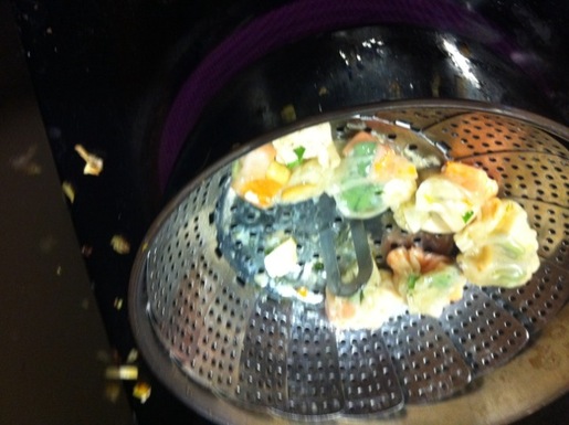 Yam and basil dumplings with dipping sauce
