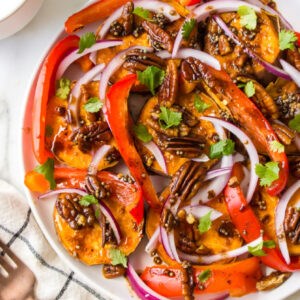 Yam and pecan salad