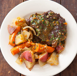 Yankee pot roast for two