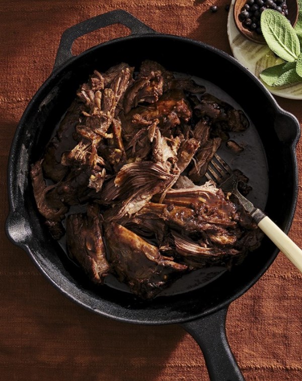 Yazzie's sage and agave braised bison