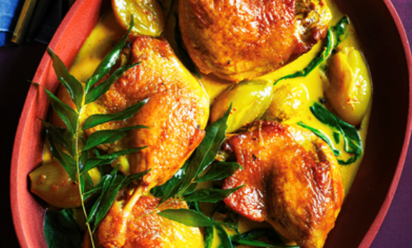 Yellow adobo duck with coconut and ginger (Adobong dilaw)