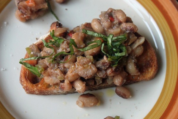 Yellow eye bruschetta