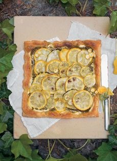 Yellow squash galette
