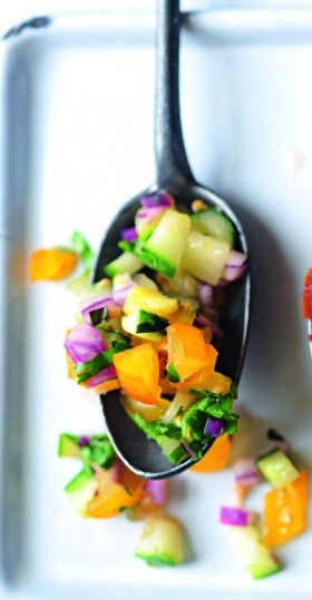 Yellow tomato salsa