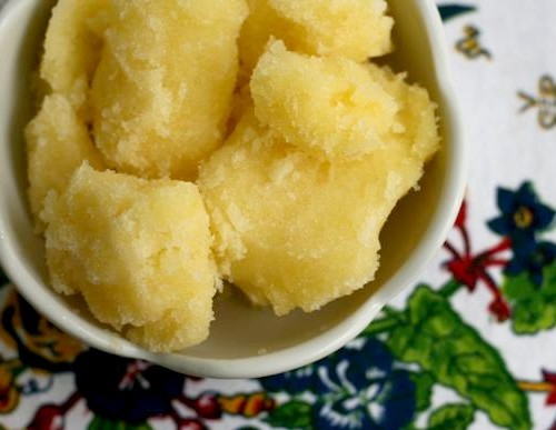 Yellow watermelon sorbet