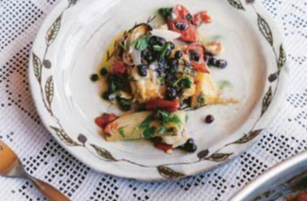 Yiayia Niki's cod bake (Bakaliaros plaki) from Kalata