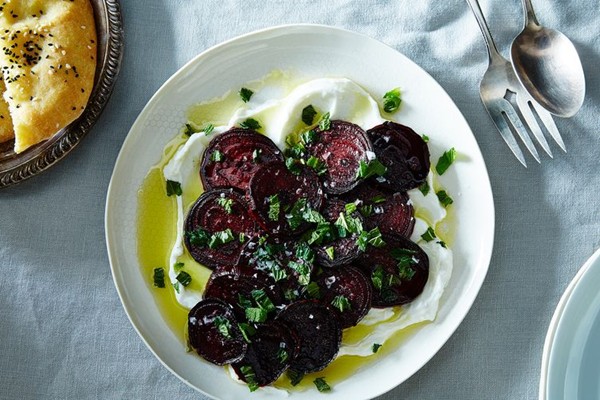 Yoghurt and beet salad in the Persian manner