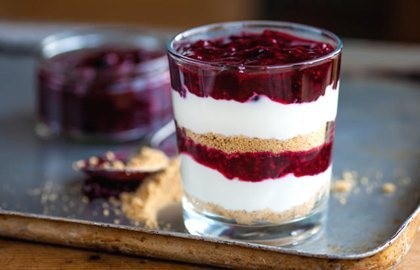 Yoghurt and berry crunch