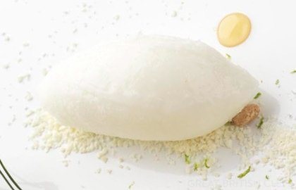 Yoghurt and Douglas fir sorbet