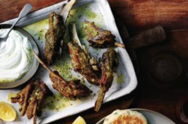 Yoghurt and green chermoula hogget ribs [Justine Watts]