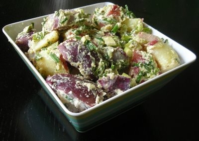 Yogurt & herb two potato salad