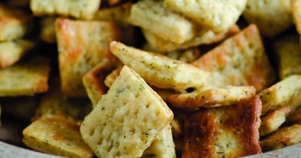 Yogurt and dill crackers