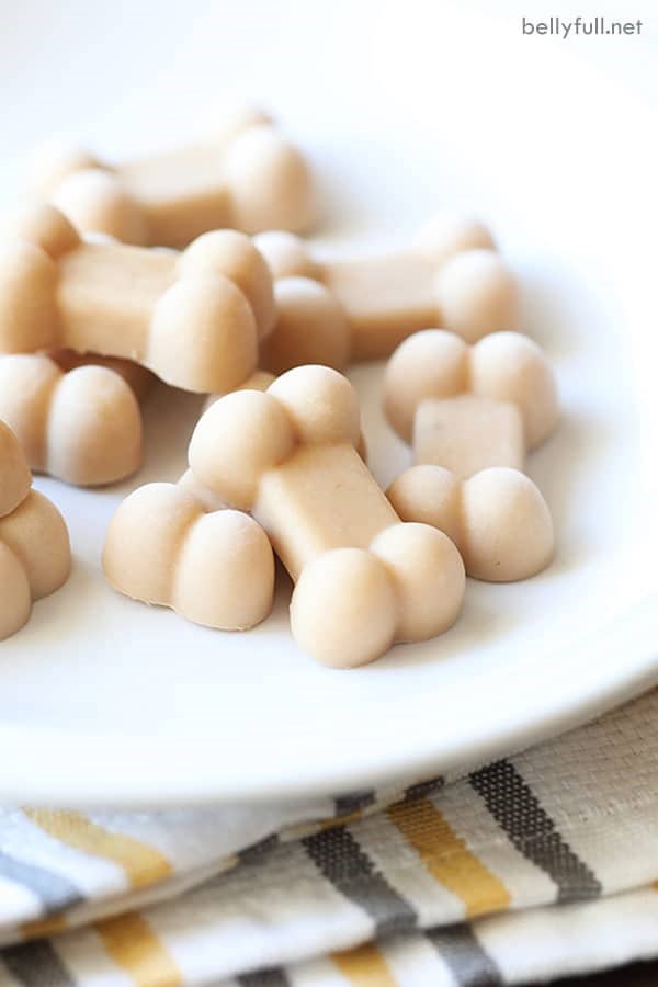 Yogurt banana dog treats