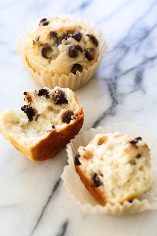Yogurt chocolate chip muffins