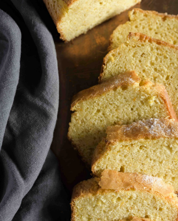 Yogurt loaf cake with coriander and orange