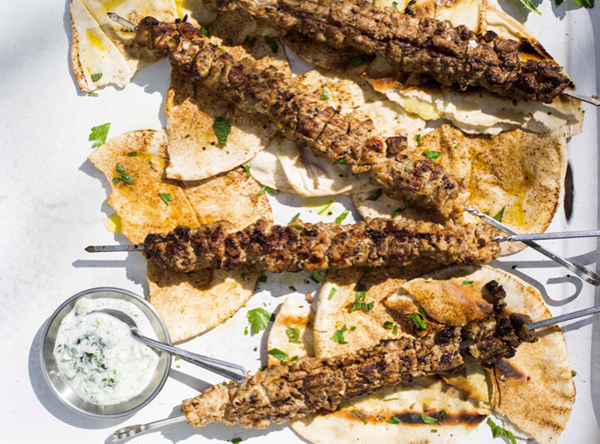 Yogurt-marinated chicken shawarma