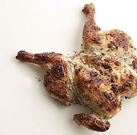 Yogurt-marinated roast chicken