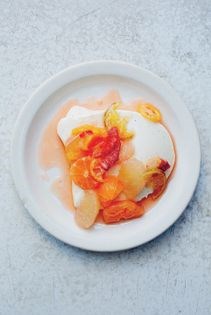 Yogurt panna cotta with winter citrus