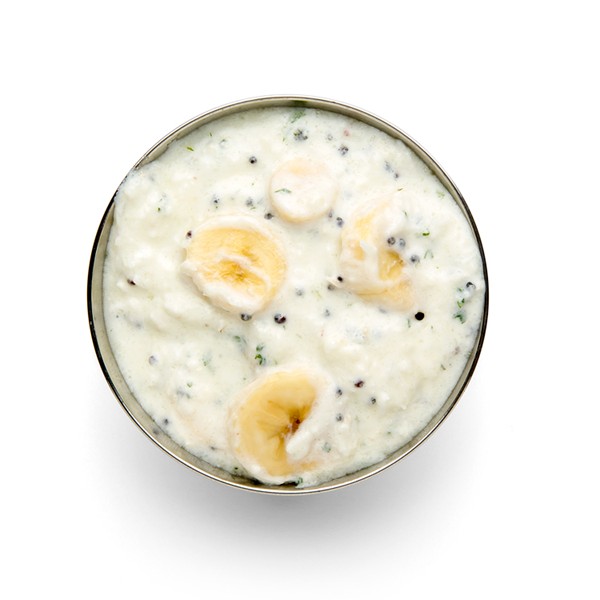 Yogurt with banana and grated coconut (Kela ka raita)