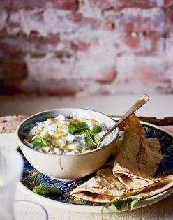 Yogurt with cucumber and garlic (Laban bi khyar)