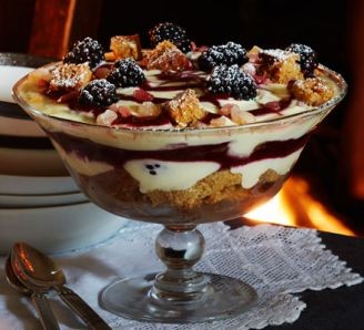 Yorkshire parkin & blackberry trifle