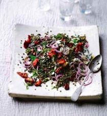 Yotam Ottolenghi's Castelluccio lentils with tomatoes and Gorgonzola