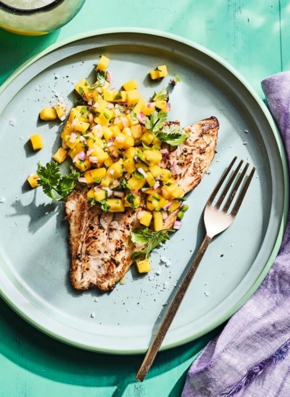 Yucatán snapper with mango salsa