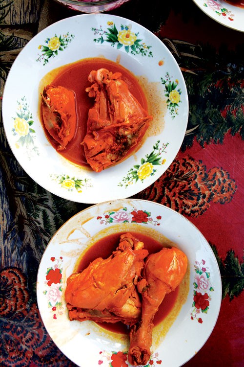 Yucatán-style chicken with achiote (Pollo pibil)