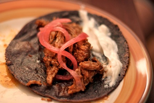 Yucatan-style slow-roasted pork tacos