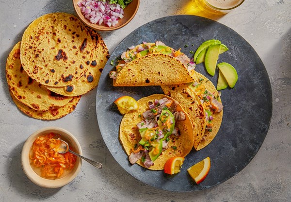 Yucatecan citrus-marinated pork tacos