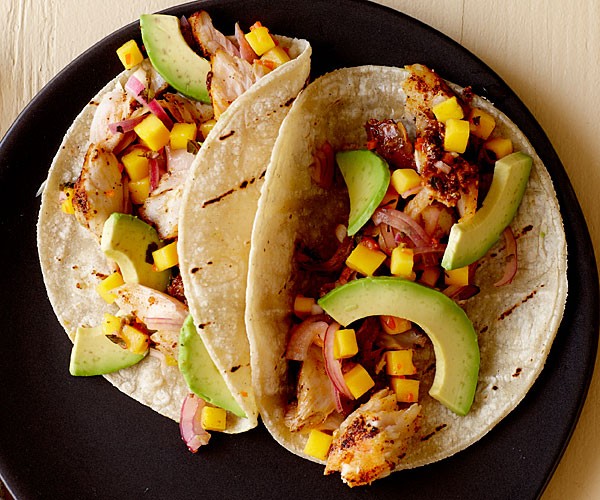 Yucatecan grilled fish tacos