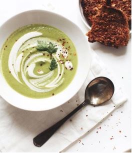 Yummy broccoli and cashew soup [Sarah Britton]