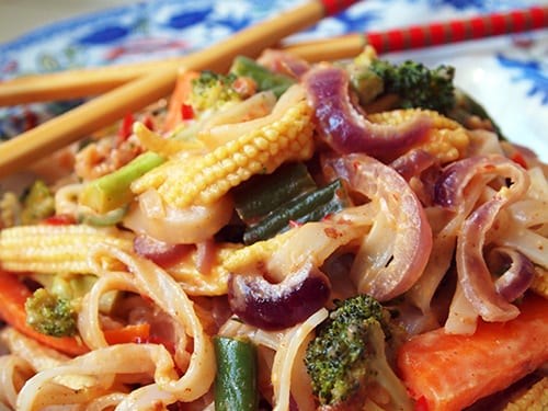 Yummy spicy rice noodles