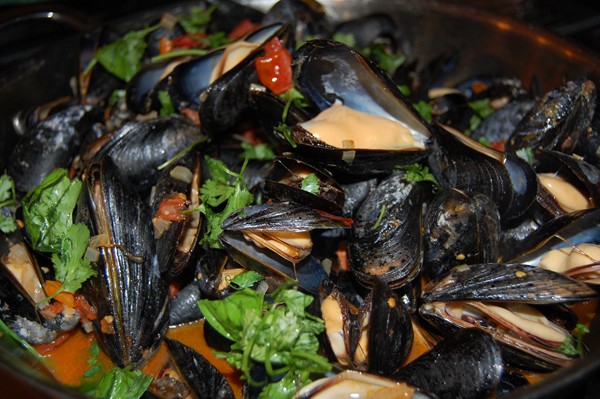 Yya's mussels with fresh fennel, sausage and tomatoes 