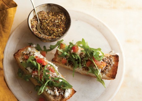 Za'atar and goat cheese tartines