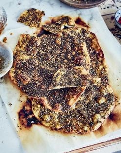 Za'atar flatbread (Man'oushe za'atar)