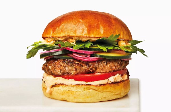 Zaatar lamb smash burgers