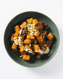 Za'atar-roasted butternut squash with toasted pine nuts