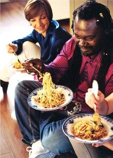 Zaion's school-dinner chow mein