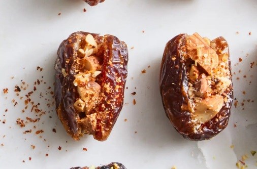 Zesty almond stuffed dates 