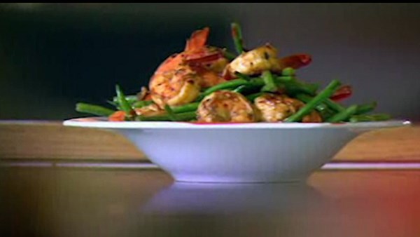 Zesty chilli and garlic tiger prawns